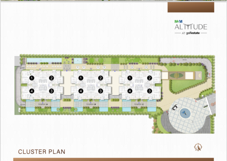 Master Plan, m3m-altitude 4 Bedroom 3755 Sq.Ft. Apartment In Sector 65 Gurgaon 7248967