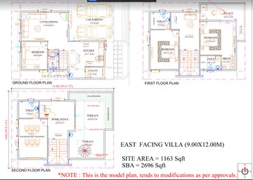 Floor Plan in 4 BHK Villa at Trifecta Verde En Resplandor, Budigere Road – for Sale