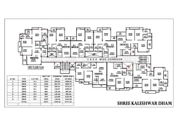 Floor Plan in 2 BHK Apartment at Saidham Shree Kaleshwar Dham, Dandi – for Sale