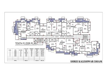 Floor Plan in 2 BHK Apartment at Saidham Shree Kaleshwar Dham, Dandi – for Sale