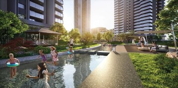 Swimming Pool in 3 BHK Apartment at Krisumi Waterside Residences, Sector 36a – for Sale