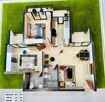 Floor Plan in 3 BHK Apartment at Advitya Homes, Sector 143 – for Sale