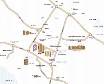 2.5 BHK Apartment – Map Location View at ASBL Loft, Financial District - for Sale
