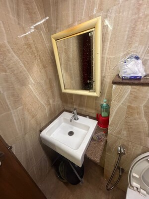 Bathroom in 1 BHK Apartment at Lodha Amara, Kolshet Road – for Rent