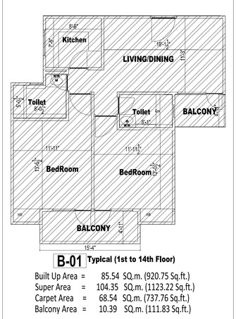 2 BHK Apartment For Resale in I And T Jheel Residency Phaphamau Allahabad  7259661