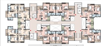 Floor Plan in 3 BHK Apartment at Divine Palm Springs, Wakad – for Sale