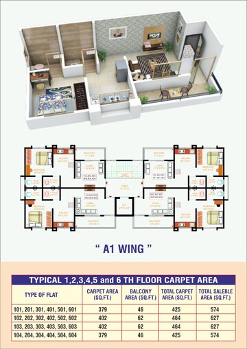 Floor Plan in 1 BHK Apartment at Shivkailas Kute Fortune, Dehu Road – for Sale