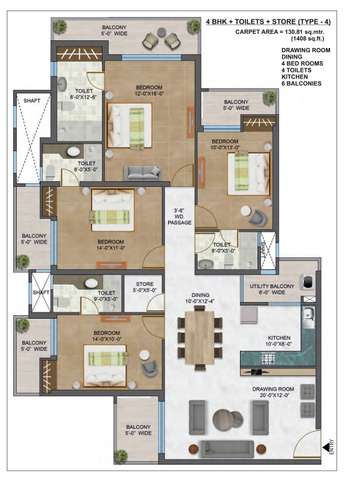 4 BHK Apartment For Resale in Ramprastha Imperial Heights Phase 1 Indrapuram Ghaziabad  7269008