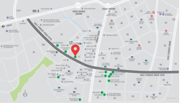  Office Space – Map Location View at M3M Broadway, Sector 71 - for Sale