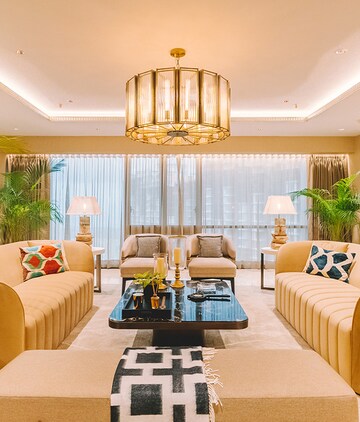 Living Room in 3 BHK Apartment at Lodha Trump Tower, Worli – for Sale