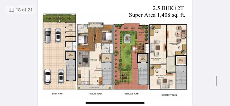 Master Plan, jms-the-nation 2.5 Bedroom 1410 Sq.Ft. Builder Floor In Sector 95 Gurgaon 7269884