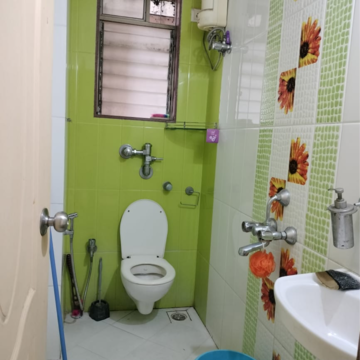Bathroom in 1 BHK Apartment at Lourdes Citadel, Dahisar West – for Sale