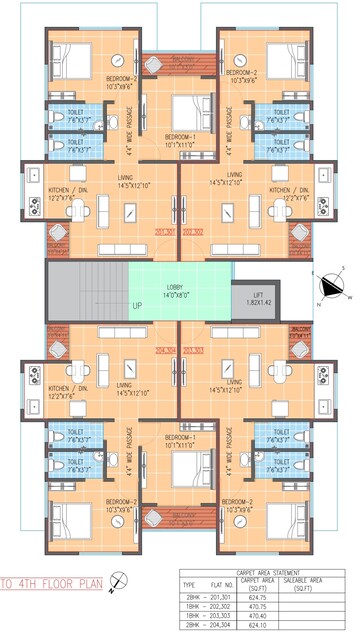 Floor Plan in 1 BHK Apartment at Namjoshi NS Pride, Pratik Nagar – for Sale
