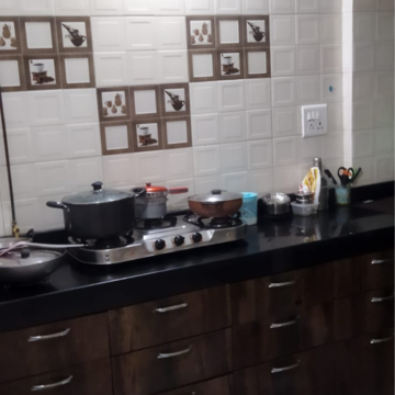 Kitchen in 2 BHK Apartment at Om Shantidham CHS, Gaurav Galaxy – for Sale