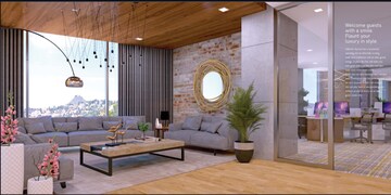 Living Room in 3 BHK Apartment at Hallmark Skyrena, Narsingi – for Sale