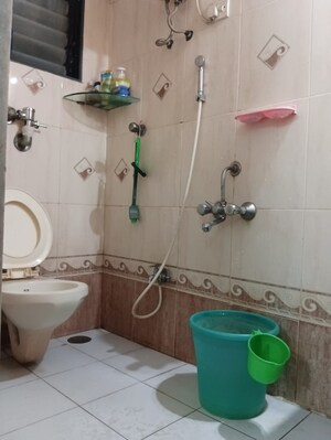 Bathroom in 2 BHK Apartment at Krishna Heights Ghansoli, Ghansoli – for Rent
