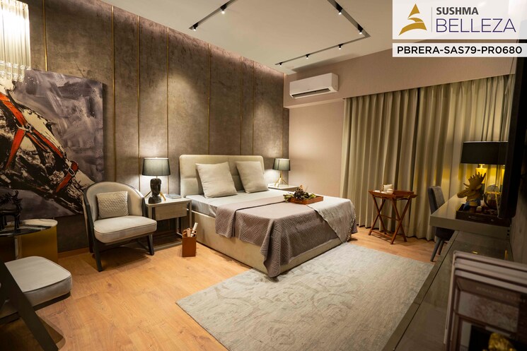 Living Room, sushma-belleza 3 Bedroom 2300 Sq.Ft. Apartment In International Airport Road Zirakpur 7274621