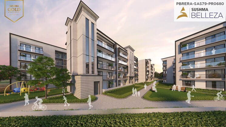 Exterior View, sushma-belleza 3 Bedroom 2300 Sq.Ft. Apartment In International Airport Road Zirakpur 7274621