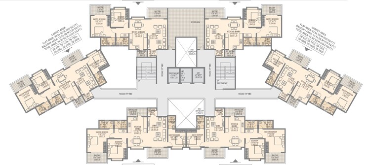 Floor Plan, urban-skyline-phase-2 4 Bedroom 1550 Sq.Ft. Apartment In Ravet Pune 7274782