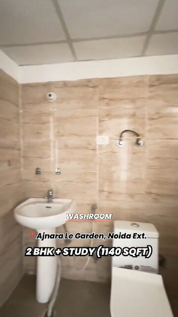 Bathroom in 2.5 BHK Apartment at Ajnara Le Garden, Sector 16b Greater Noida – for Sale
