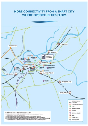 1 BHK Apartment – Map Location View at Godrej Riviera, Ambivali - for Sale