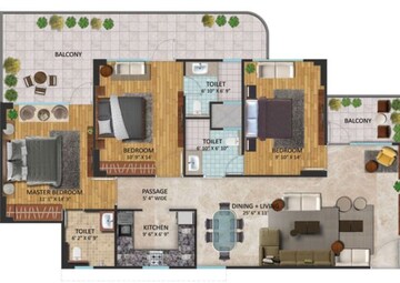 Master Plan in 3 BHK Apartment at Oxirich Chintamani, Sector 103 – for Sale