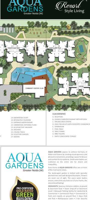 Master Plan in 2 BHK Apartment at Shri Radha Aqua Garden, Sector 16b Greater Noida – for Sale