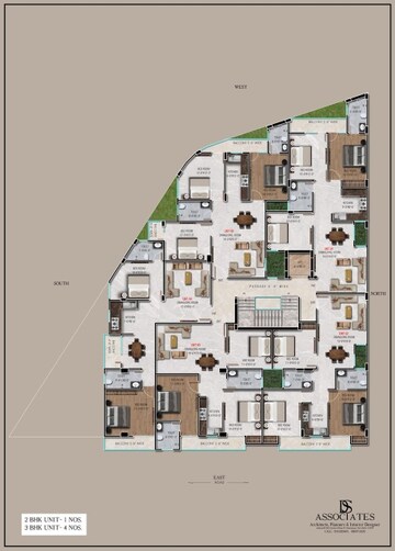 Floor Plan in 3 BHK Builder Floor at Sultanpur – for Sale