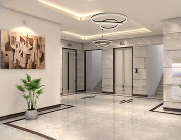 Building Lobby in 3 BHK Apartment at Kumar 47 East A, Magarpatta City – for Sale