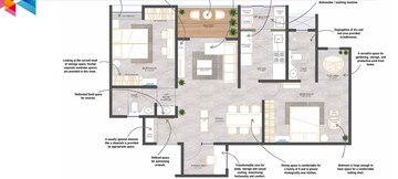 Floor Plan in 2 BHK Apartment at Newton Homes Tathawade, Tathawade – for Sale