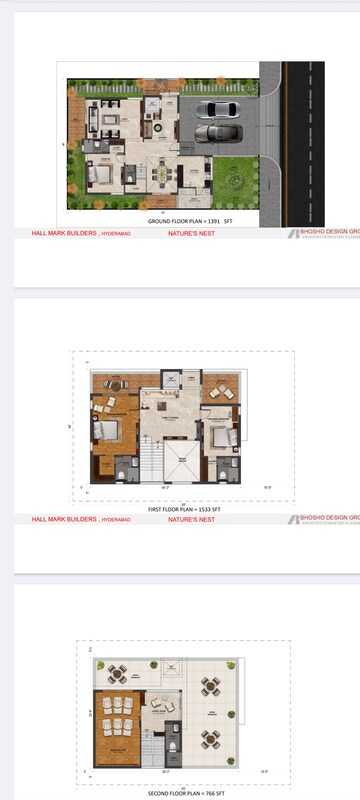 Floor Plan in 4 BHK Villa at Hallmark Vesta, Kollur – for Sale