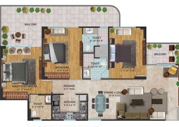 Master Plan in 3 BHK Apartment at Oxirich Chintamani, Sector 103 – for Sale
