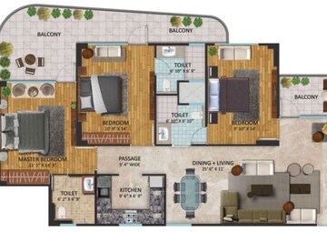 Master Plan in 3 BHK Apartment at Oxirich Chintamani, Sector 103 – for Sale