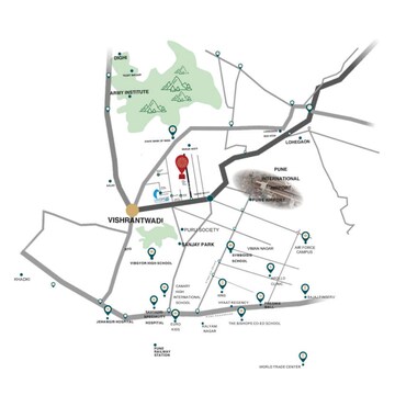 4 BHK Apartment – Map Location View at Aaiji Crystal, Adarsh Colony - for Sale