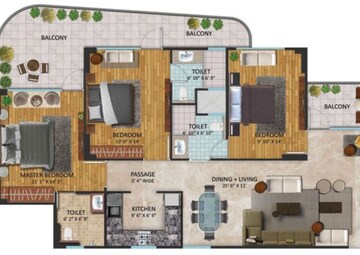 Master Plan in 3 BHK Apartment at Oxirich Chintamani, Sector 103 – for Sale