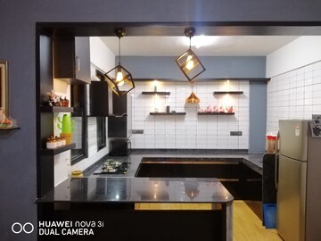 Kitchen in 3 BHK Apartment at Kamdhenu Jasmine CHS, Pimple Saudagar – for Sale