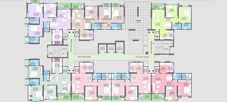 Floor Plan, lifecraft-the-fourth-axis 3 Bedroom 983 Sq.Ft. Apartment In Punawale Pune 7292135