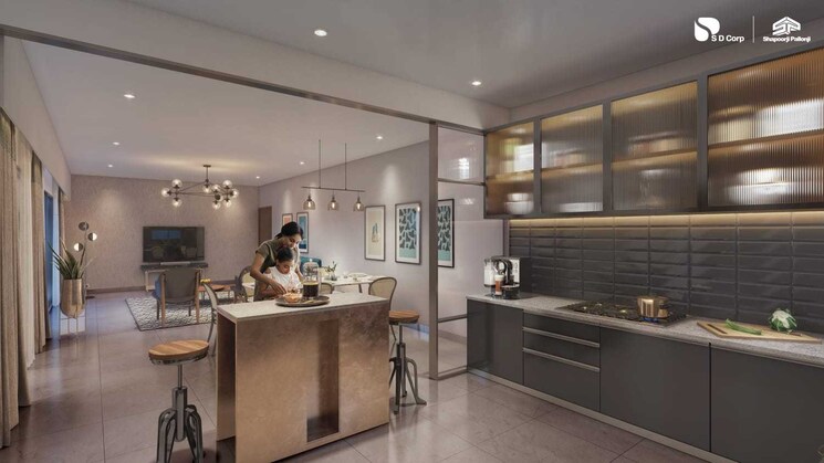 Kitchen, rustomjee-erika 2 Bedroom 811 Sq.Ft. Apartment In Bandra East Mumbai 7292332
