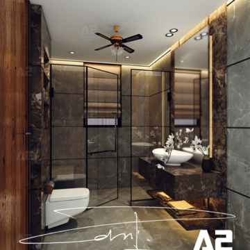 Bathroom in 4 BHK Builder Floor at Ansal Sushant Lok I, Sushant Lok I – for Sale
