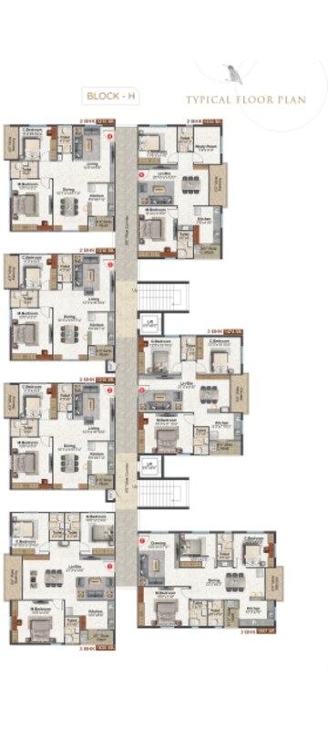 Floor Plan in 3 BHK Apartment at Tellapur – for Sale