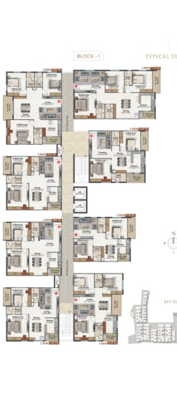 Floor Plan in 3 BHK Apartment at Tellapur – for Sale