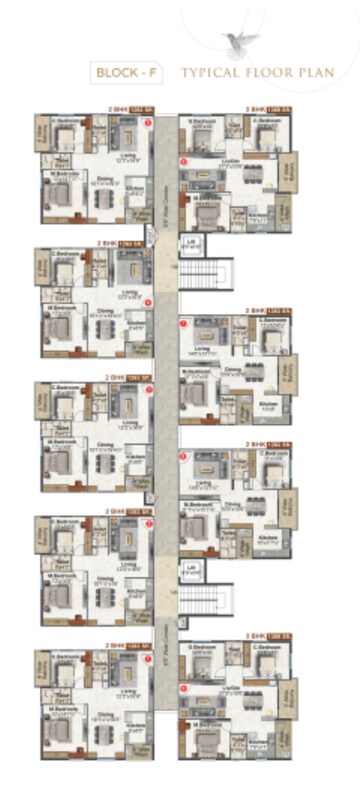Floor Plan in 3 BHK Apartment at Tellapur – for Sale