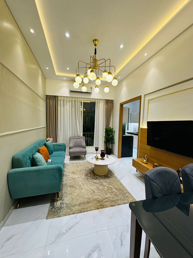Living Room, haware-paramount 1 Bedroom 313 Sq.Ft. Apartment In Muthaval Thane 7303416