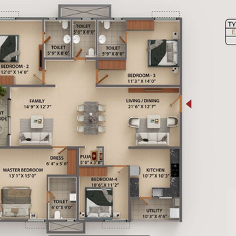 4 BHK Apartment For Resale in Ramky One Astra Nars Hyderabad  7304802
