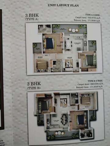 Floor Plan in 3 BHK Apartment at Sector 84 – for Sale