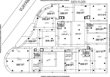 Floor Plan in  Office Space in IT/SEZ at Guntur Highway – for Sale