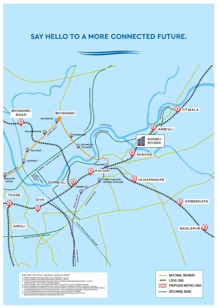 Map Location, godrej-riviera 2 Bedroom 660 Sq.Ft. Apartment In Ambivali Thane 7308070