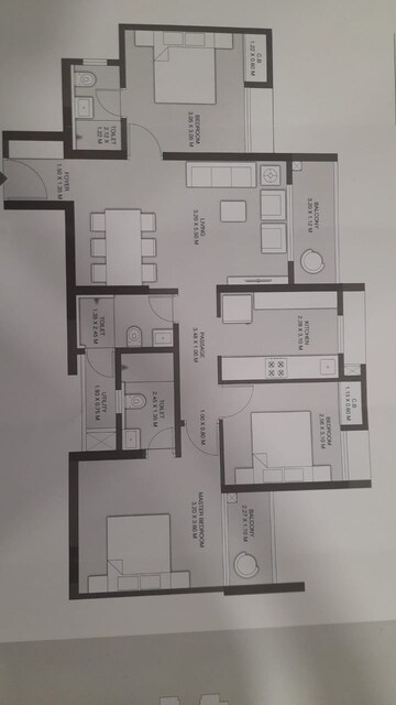 Floor Plan in 3 BHK Apartment at Godrej Emerald Vista, Ghodbunder Road – for Sale