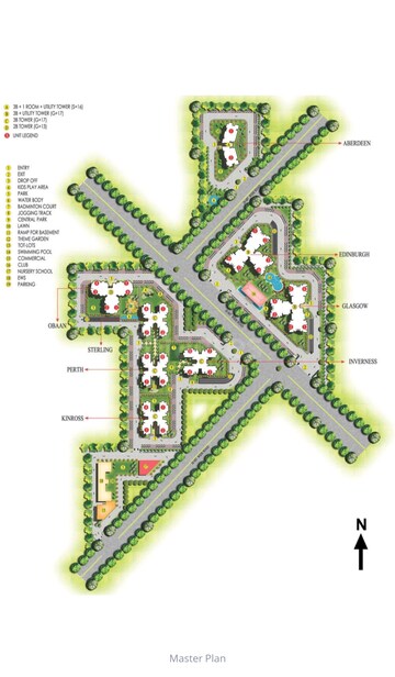 Master Plan in 3 BHK Apartment at Ansal Highland Park, Sector 103 – for Sale