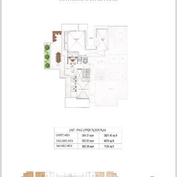 Floor Plan in 4 BHK Apartment at Krisumi Waterside Residences, Sector 36a – for Sale